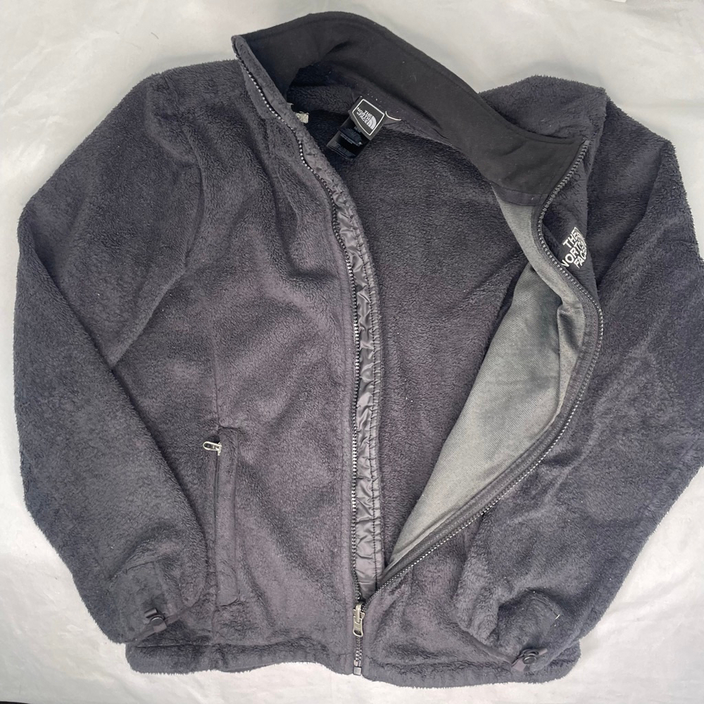Women's Size Medium The North Face Black Fleece Jacket - Picture 4 of 8